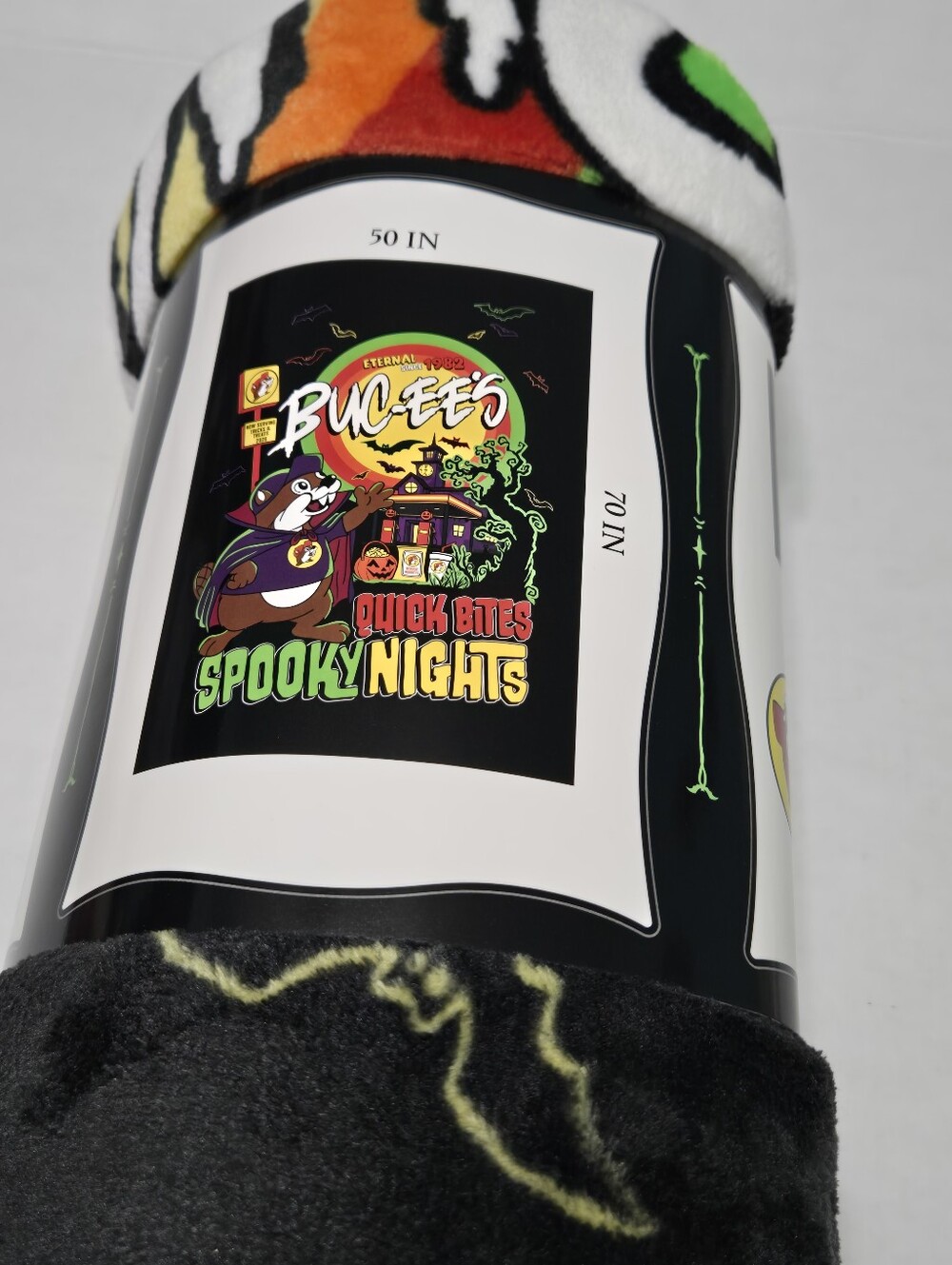 NEW  BUC-EE'S Halloween Holiday Throw Blanket QUICK BITES SPOOKY NIGHTS